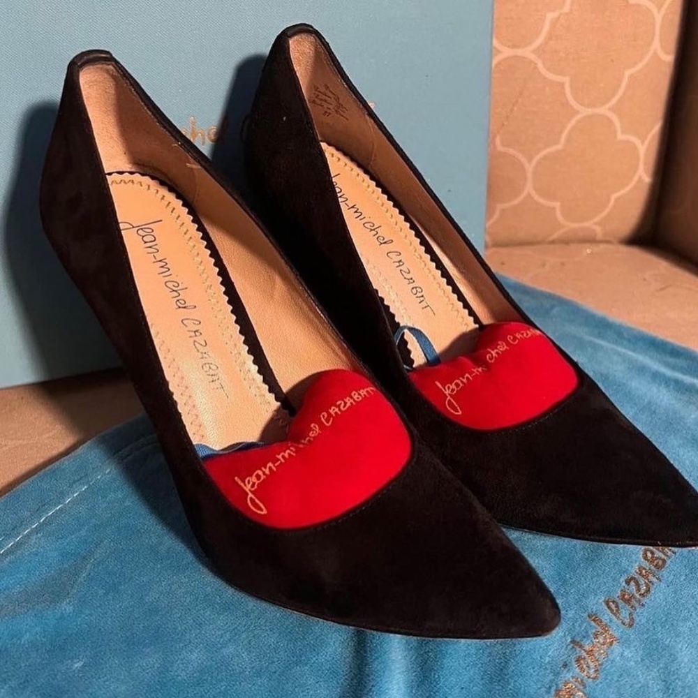 Jean Michel Cazabat, EU 37, US 6.5, black suede, like new in box duster …